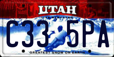 UT license plate C335PA