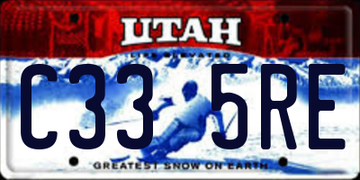 UT license plate C335RE