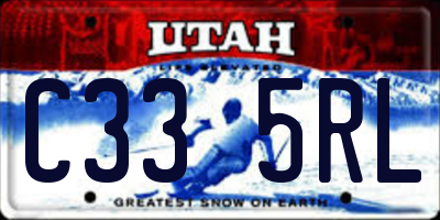 UT license plate C335RL