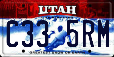 UT license plate C335RM