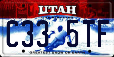 UT license plate C335TF