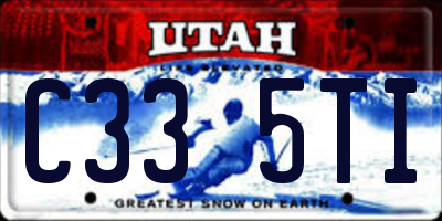 UT license plate C335TI