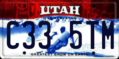 UT license plate C335TM