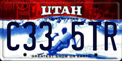 UT license plate C335TR