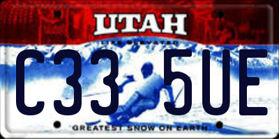 UT license plate C335UE