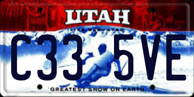 UT license plate C335VE