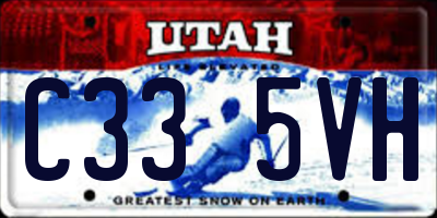 UT license plate C335VH