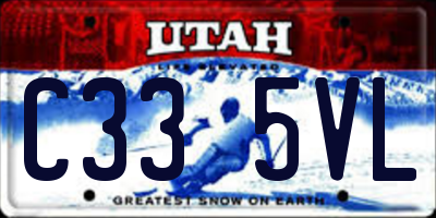 UT license plate C335VL