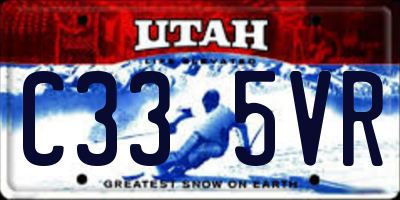 UT license plate C335VR