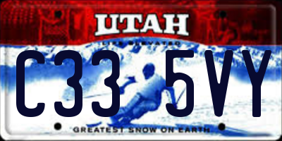UT license plate C335VY