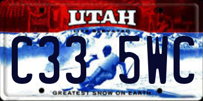 UT license plate C335WC