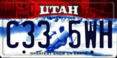UT license plate C335WH