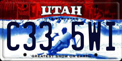 UT license plate C335WI