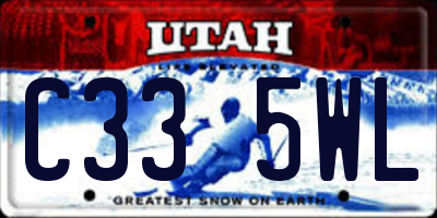 UT license plate C335WL