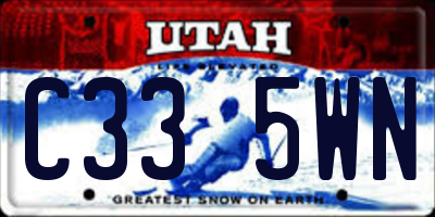UT license plate C335WN