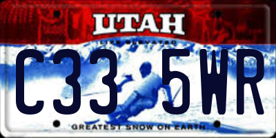 UT license plate C335WR