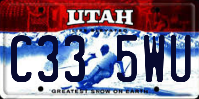 UT license plate C335WU