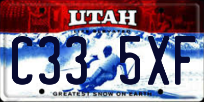 UT license plate C335XF