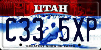 UT license plate C335XP