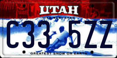 UT license plate C335ZZ