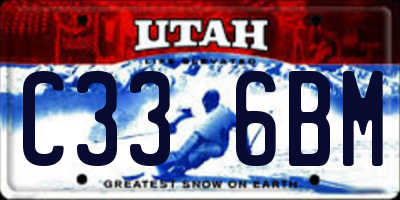 UT license plate C336BM