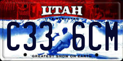 UT license plate C336CM