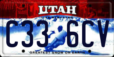 UT license plate C336CV
