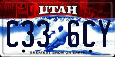 UT license plate C336CY
