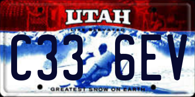 UT license plate C336EV