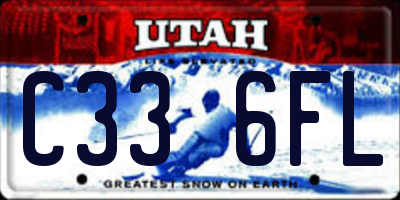 UT license plate C336FL