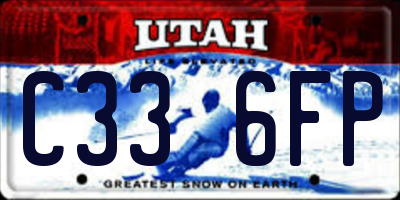 UT license plate C336FP