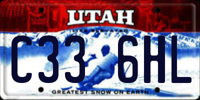 UT license plate C336HL