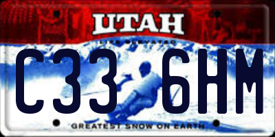 UT license plate C336HM