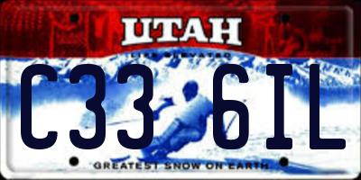 UT license plate C336IL