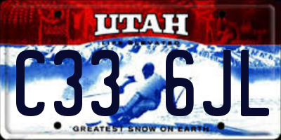 UT license plate C336JL