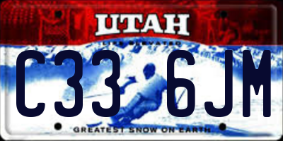 UT license plate C336JM