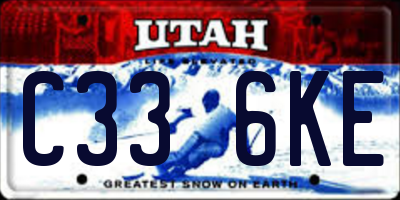 UT license plate C336KE