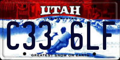 UT license plate C336LF