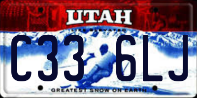 UT license plate C336LJ