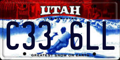 UT license plate C336LL