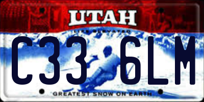 UT license plate C336LM