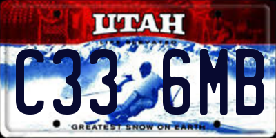 UT license plate C336MB