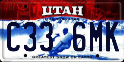 UT license plate C336MK