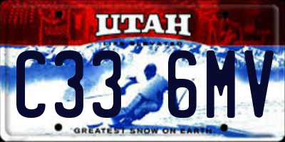 UT license plate C336MV