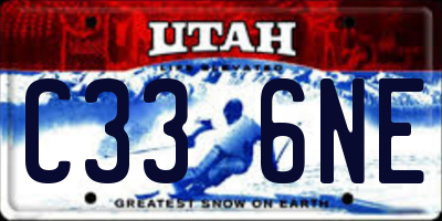UT license plate C336NE