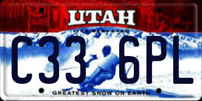 UT license plate C336PL