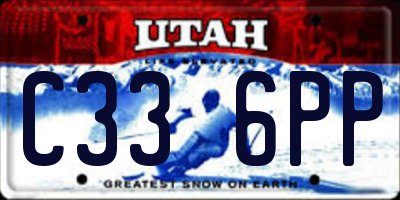 UT license plate C336PP