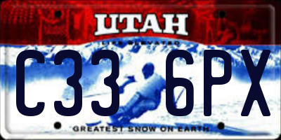 UT license plate C336PX