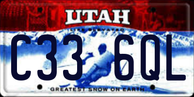 UT license plate C336QL