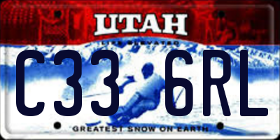 UT license plate C336RL